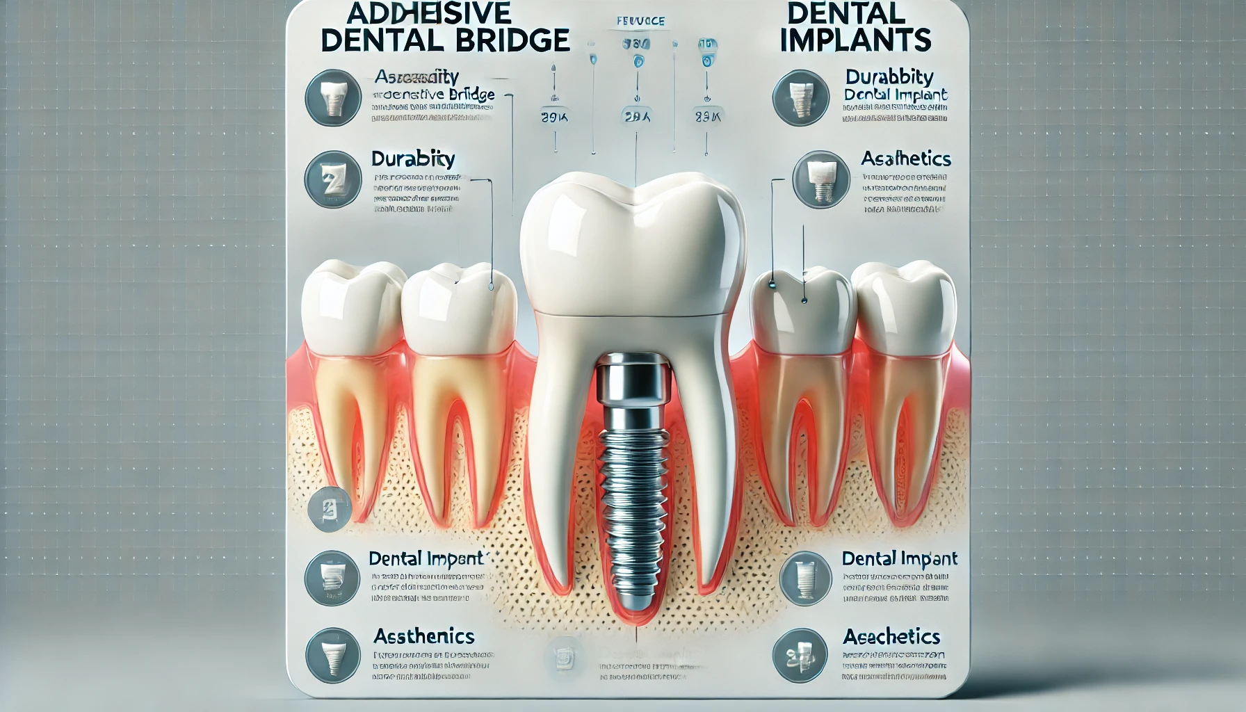 دندان چسبی و ایمپلنت